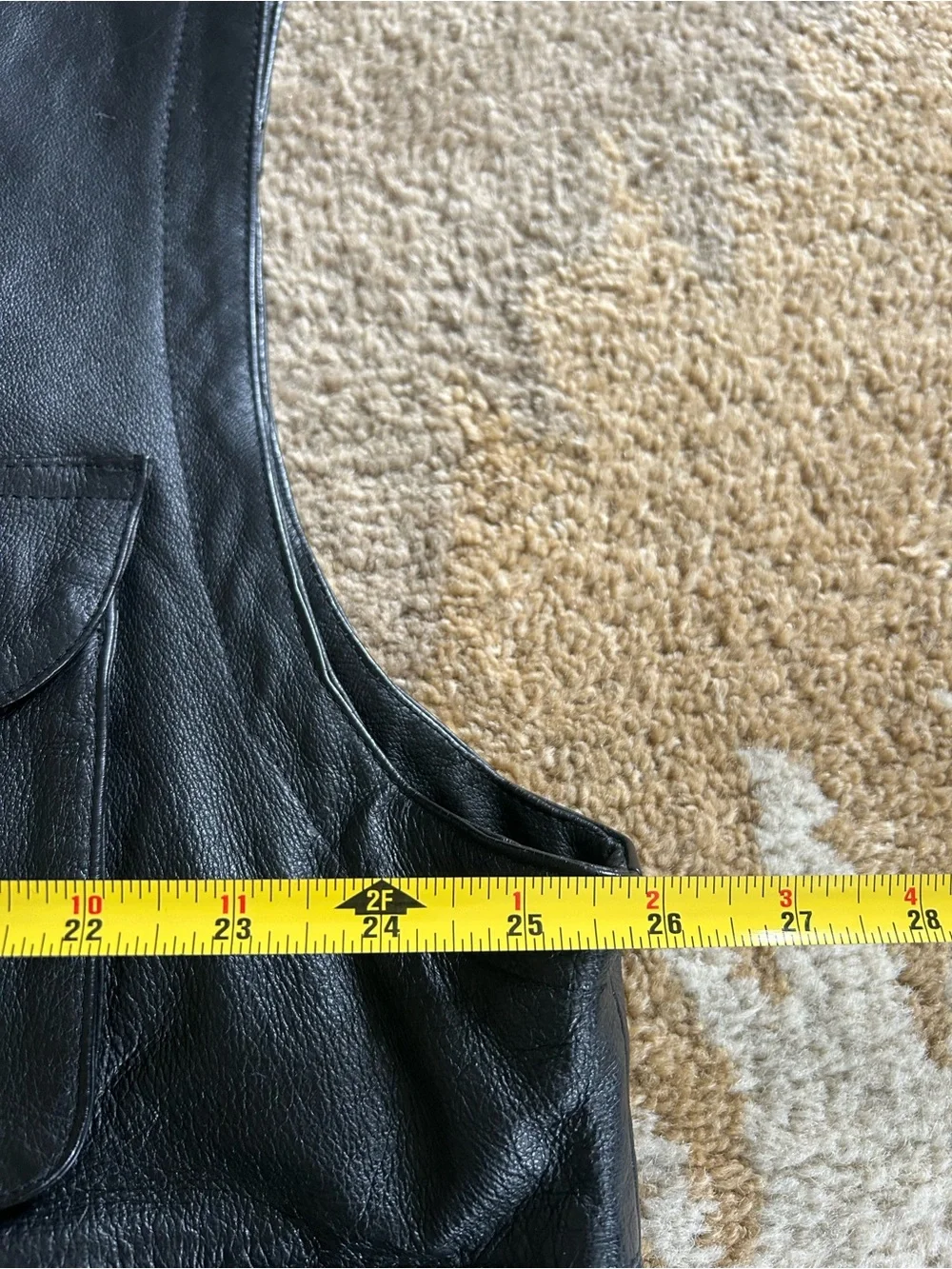 Vintage Excelled Leather Motorcycle Vest Black XL EUC!